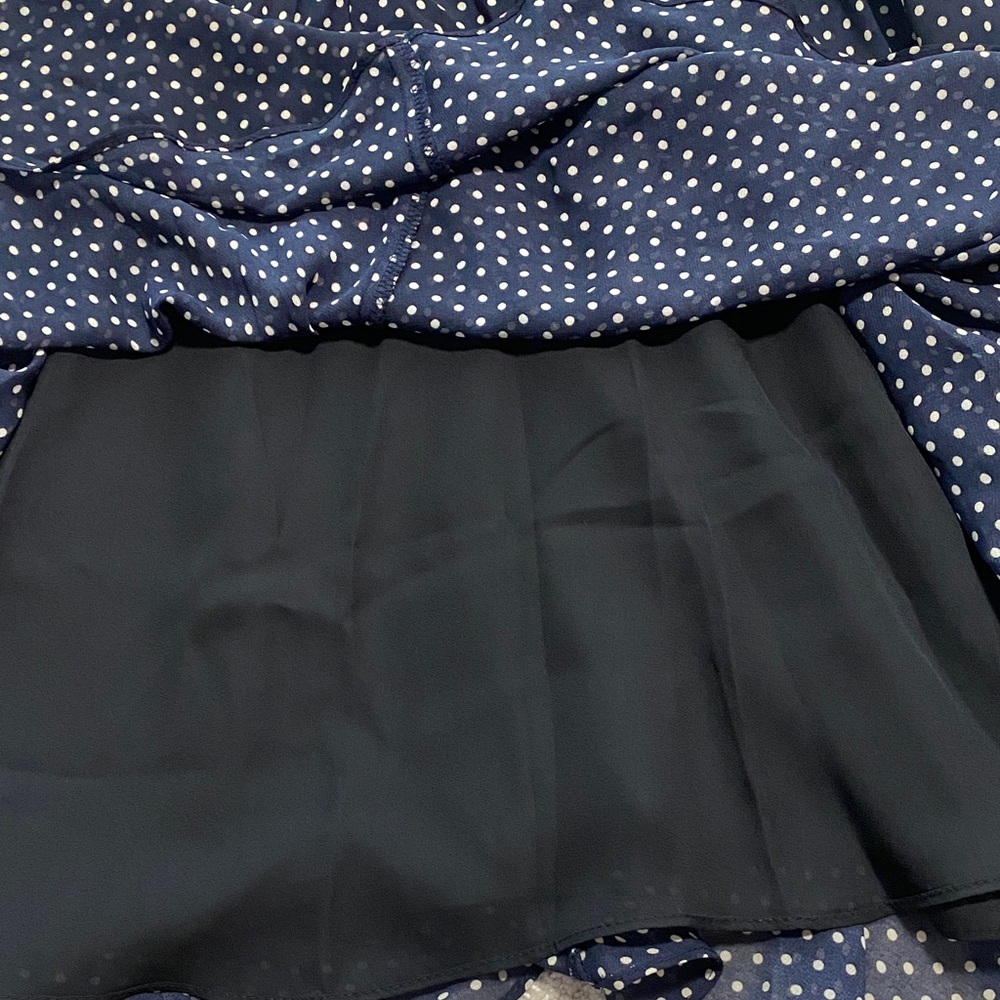 Betsey Johnson Black Polka Dot Tie-Neck Mini Dress Size 10 - Picture 15 of 15